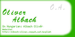 oliver albach business card